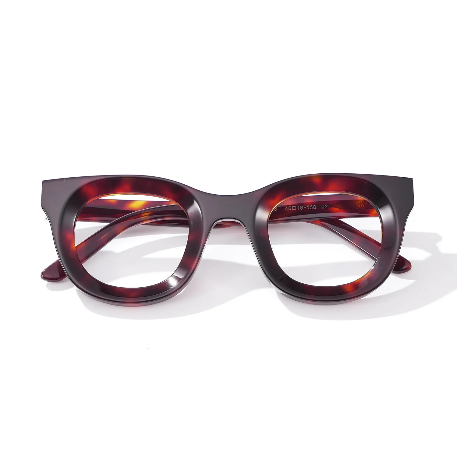 Belight البصرية كبيرة الحجم اليدوية سميكة خلات الرجعية خمر نظارات خلات وصفة طبية عدسة 6688