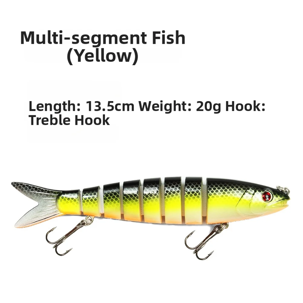 For Freshwater Fishing Multi-segmented Lure Realistic Swimming Action Multi-section Design Biomimetic Skin Coating