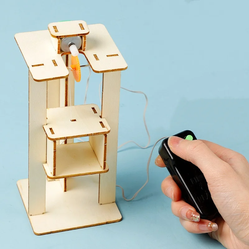 Diy kit de projeto científico quebra-cabeça brinquedos educação criativa diy guia detalhado elevador elétrico modelo presentes para crianças adultos