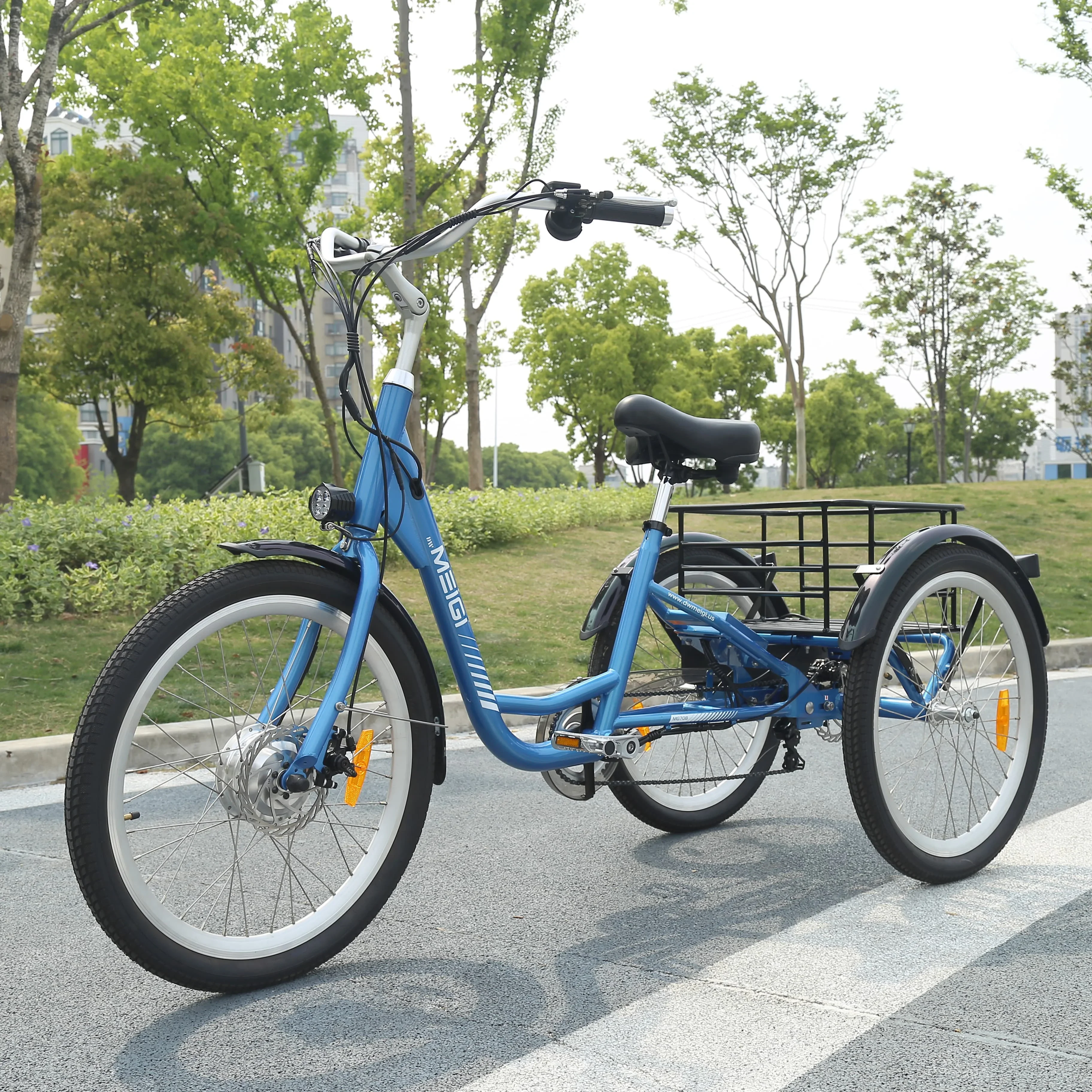 Cheap Popular Stock E-Trikes 36V 350W Electric Tricycle 3 Wheel Electric Bicycle Bike For Adults Cargo Delivery