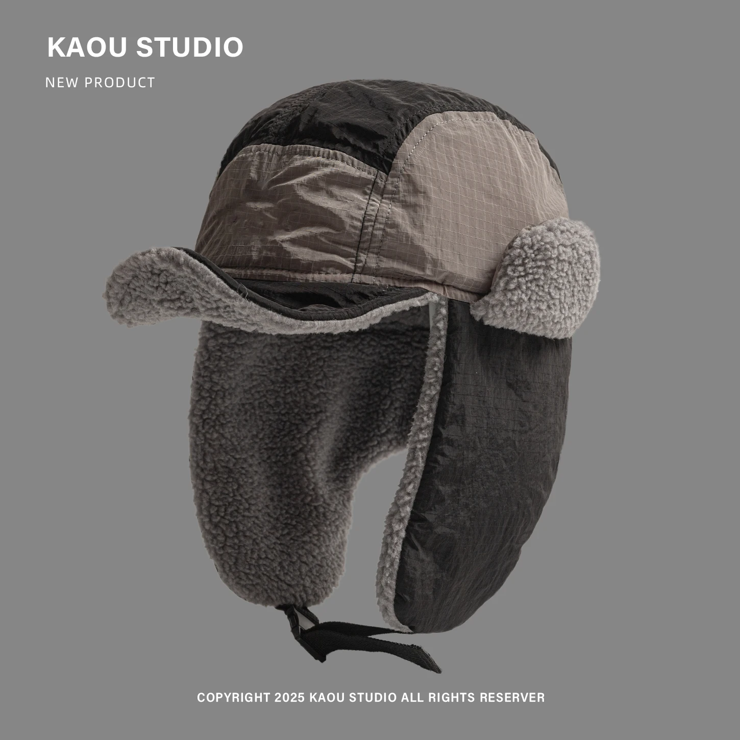 หมวกเล่ยเฟิงบุหนาสำหรับฤดูหนาว เหมาะสำหรับปั่นจักรยานกลางแจ้ง กันลม ป้องกันหู หมวกนักบิน เล่นสกี ท่องเที่ยว กันความหนาว หมวกบอมเบอร์