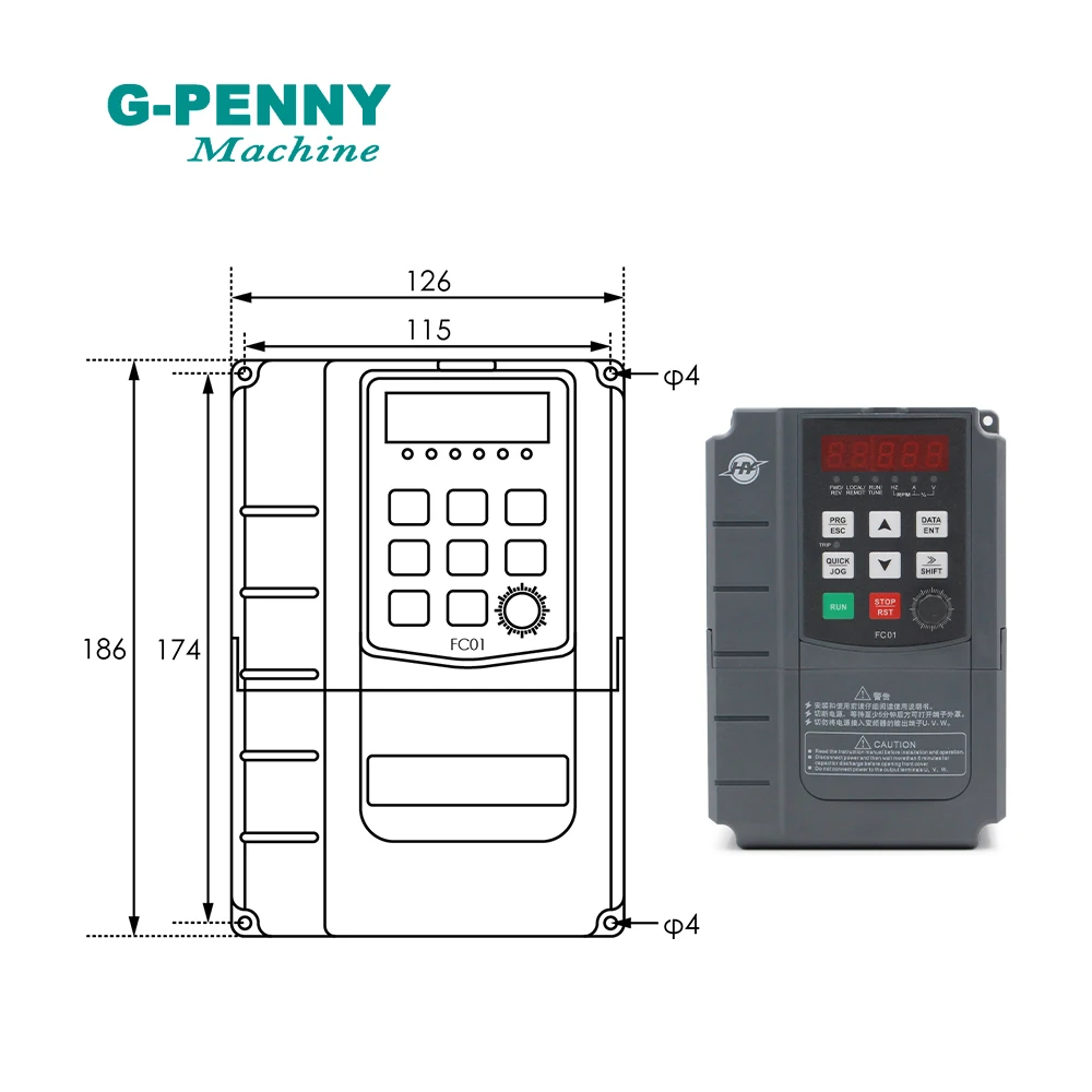 NEW! HY 2.2kw/4KW VFD Inverter variable Frequency Drive VFD Inverter 3HP Input