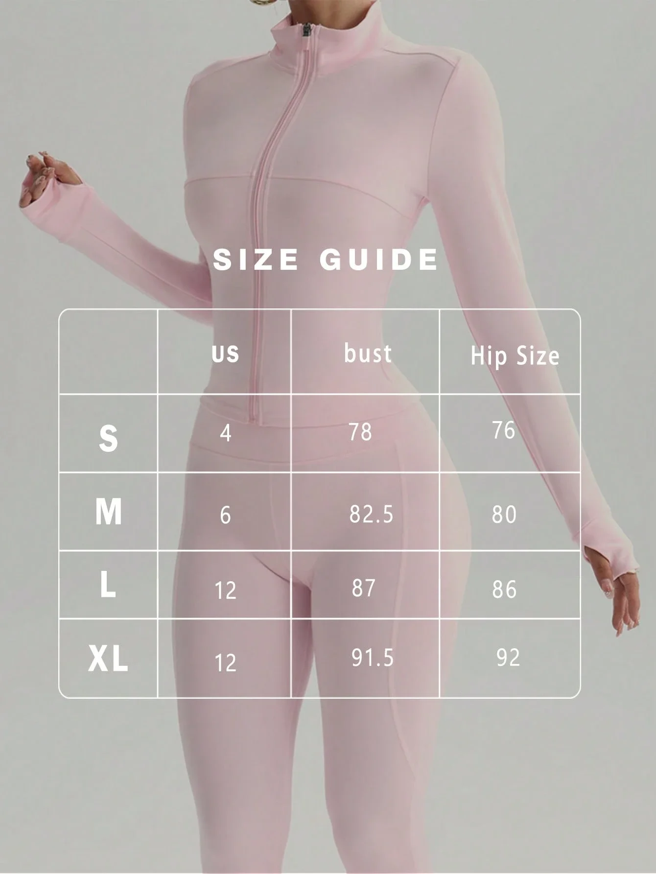 

2pcs Street Style Bodycon Set Zipper Front Jacket High Waist Flare Pants Pink