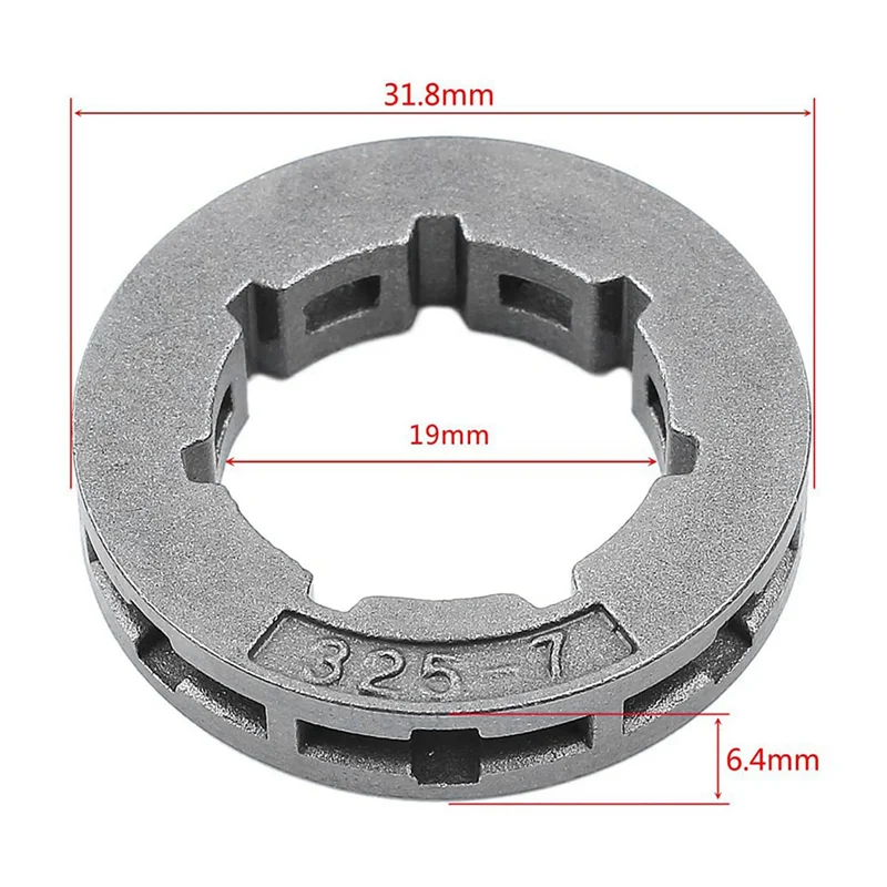BAAG-18 Stück Kettenrad-Antriebsfelge (3,25 Zoll) 19 mm klein 7T Spline für 501 45 74-02, 501457402, für Stihl 11892 Kettensäge