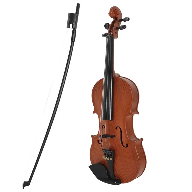 Simulation Plastic Violin Musical Toy Can Play Adjustable Stringed Instrument Beginner Develop Practice Ideal Gift For Kids