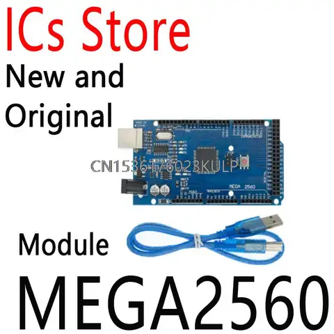 1PCS New And Original MEGA 2560 R3 ATMEGA16U2 ATMEGA2560 ATMEGA2560-16AU Board For Module USB Cable For Arduino 5V MEGA2560