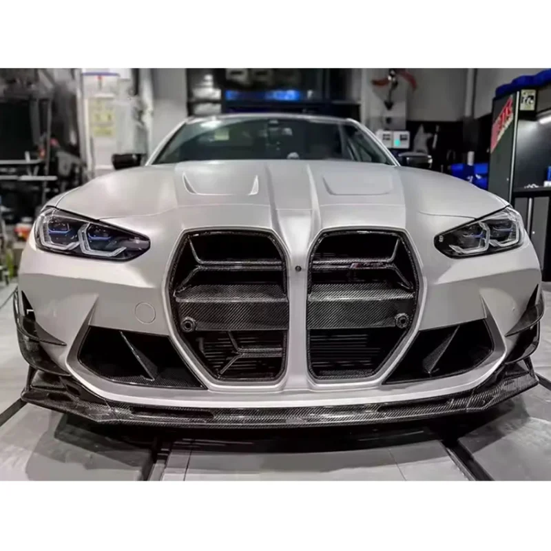 High Quality CSL Style Dry Carbon Fiber Front Center Mesh Bumper Grille Car Modification Body Accessories