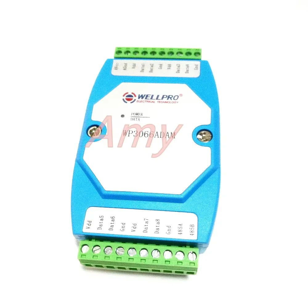 DS18B20 acquisition module 8 raods RS485 MODBUS communication