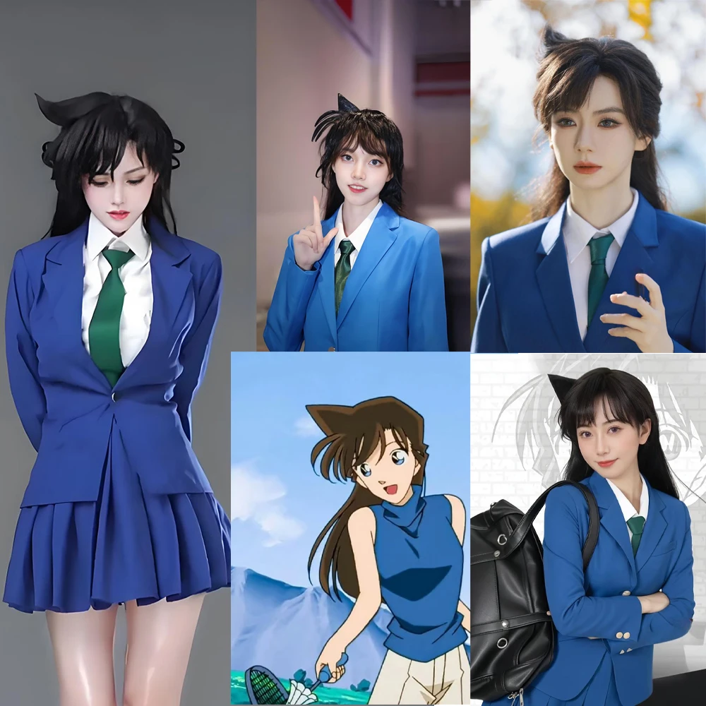 عالية الجودة أنيمي ران موري تأثيري الشعر الاصطناعية 30 بوصة أسود طويل الشعر مرحلة الأداء اليومي المعرض الهزلي شعر مستعار للحفلات