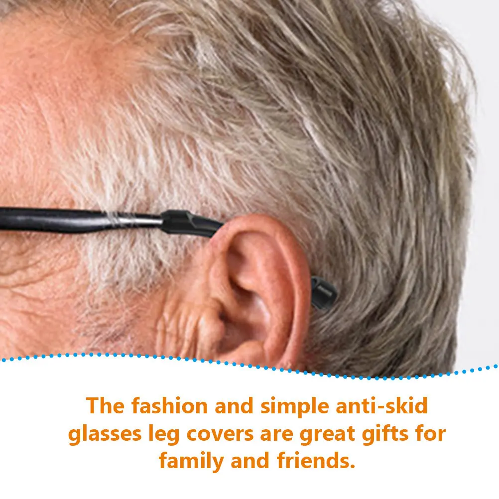 10Pairs Glasses Ear Cushions Silicone Eyeglass Leg Sleeves Non-Slip Anti-Skid Ear Pads Replaceable Glasses Holders for Sports