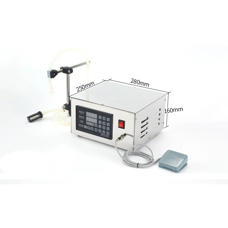 

Semi Automatic Bottle Tube Filler Small Filler Liquid Dispenser Beverage Water Juice Coffee Milk Juice Filling Machine