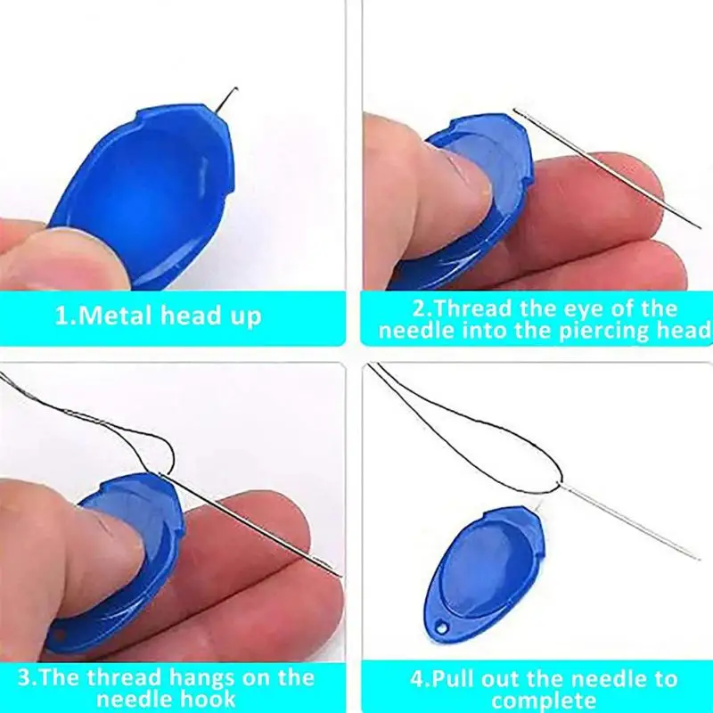 10pcs Needle Threader Fast Lead Household Elderly Sewing Needle Automatic Needle Recognizer With Hook Threading Needle Threader