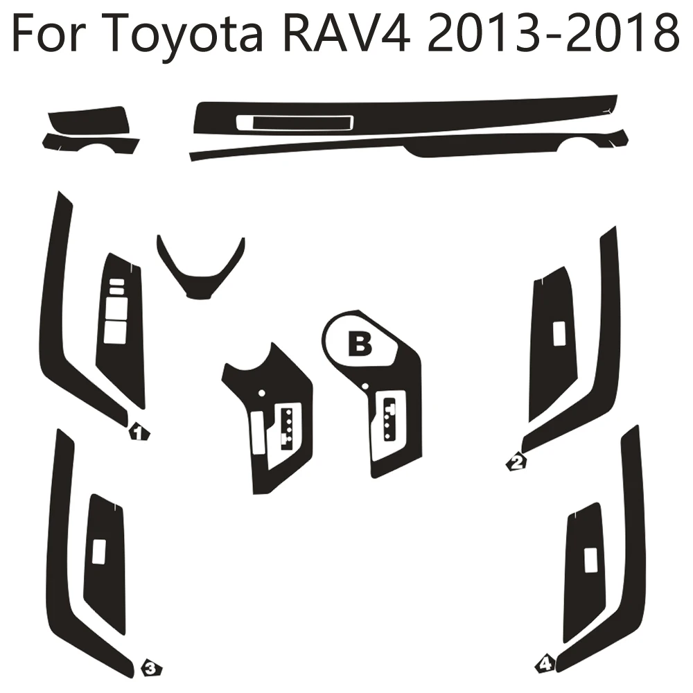 

Для Toyota RAV4 2013-2018 автомобильный Стайлинг 3D/5D углеродное волокно салон автомобиля центральная консоль цветная молдинговая наклейка наклейки детали