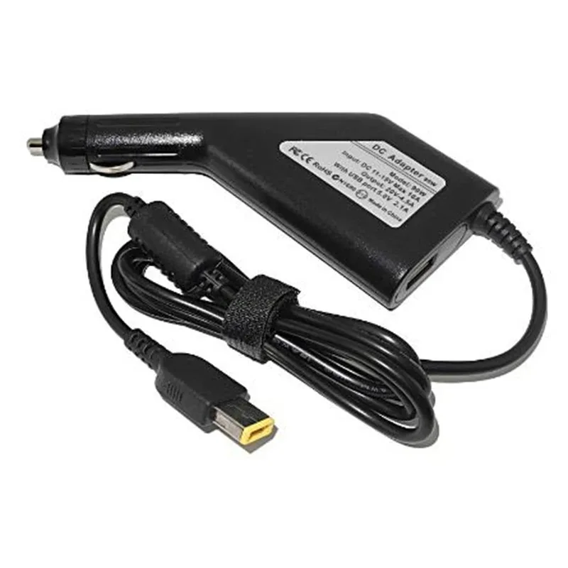 

DC 12V Laptop Car Charger 20V 4.5A 90W for Lenovo ThinkPad X240S E431 E531 G500 G505 T440 E431 E360 S3 Power Adapter USB Charge
