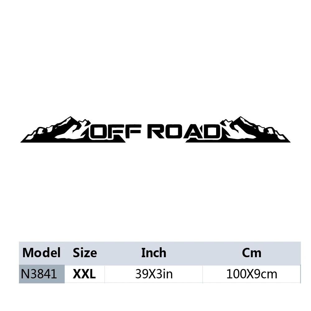 오프로드 자동차 앞 유리 배너 스티커, 100cmX9cm, 비닐, 데칼, 뒷면 윈도우 스티커, 4x4, 진흙, 오프로드, 자동차 데칼에 적합