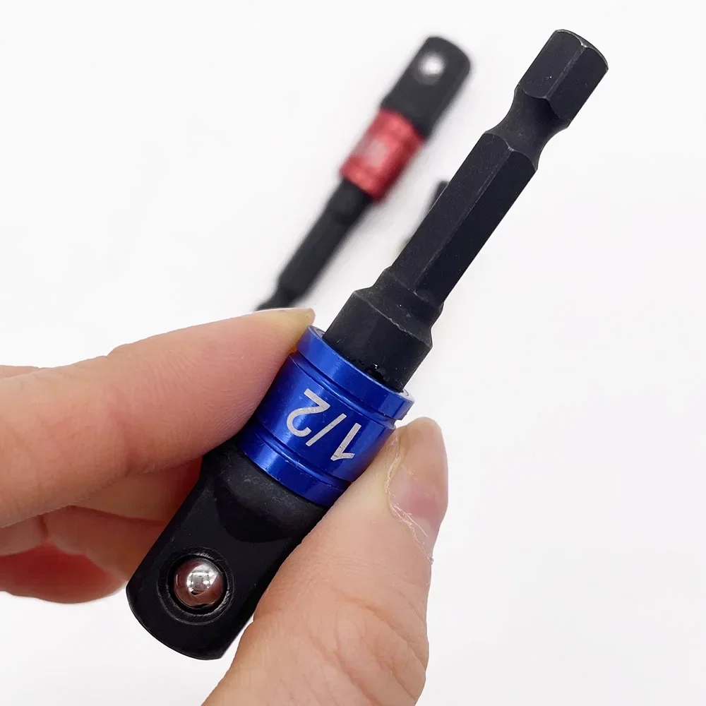 3PC color hexagonal screw air screwdriver conversion extension rod 1/2 square head 3/8 socket 1/4 electric screwdriver tool set