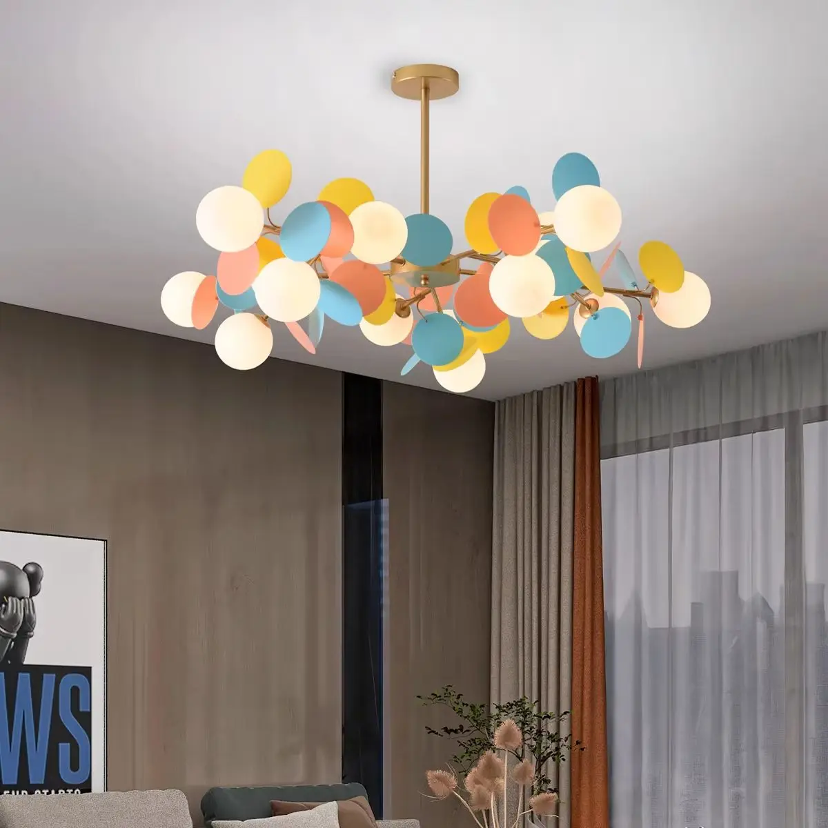 Children\'s Bedroom Led Chandelier For Living Room Nursery Girls Boys Luminaire Suspension Modern Hanging Chandeliers Lighting