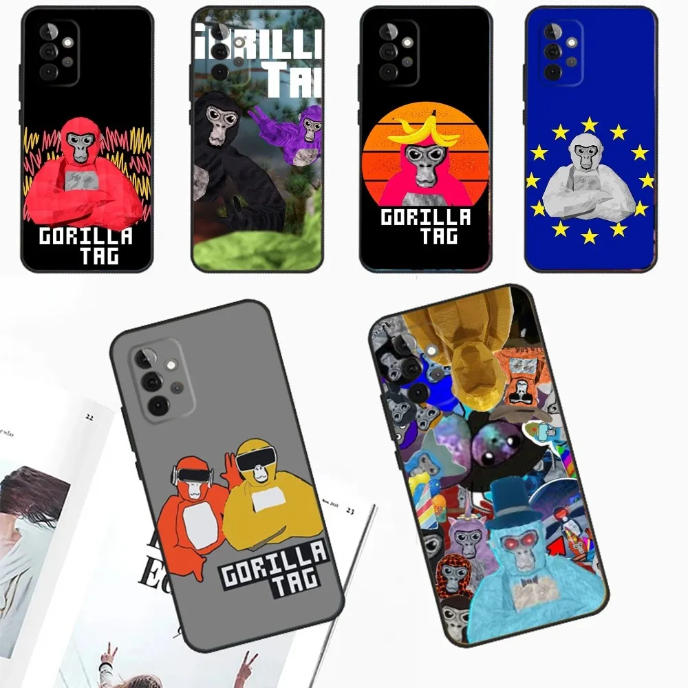 

Monkey G-Gorilla TagS Phone Case For Samsung Galaxy A13,A21s,A22,A31,A32,A52,A53,A71,A80,A91 Soft Black Phone Cover