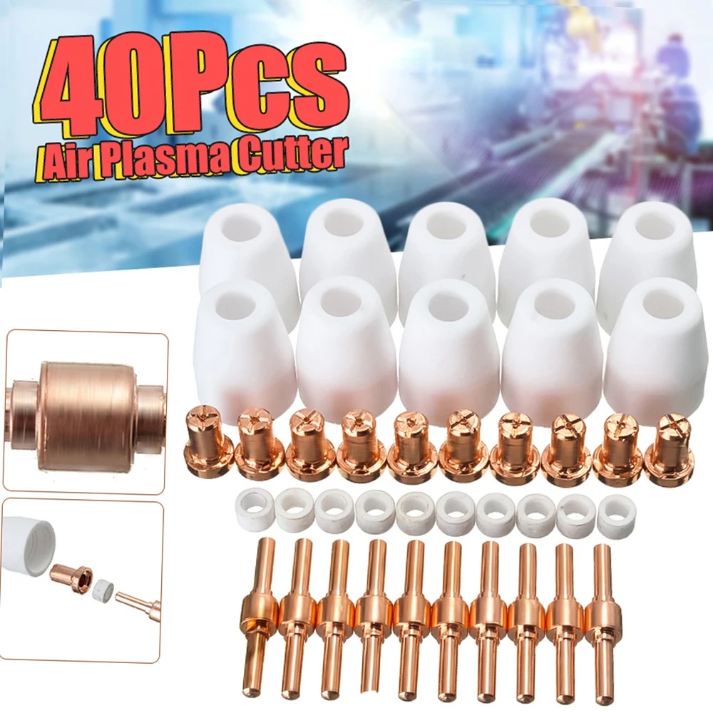 Air Plasma Cutter Consumables Extend Fit for PT-31 -40 Torch CUT-40 50 Air Plasma Cutter Kit for PT-31 -40