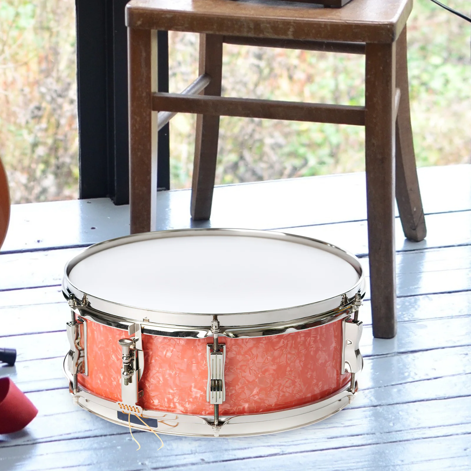 

Steel Snare Drum Side Hoop Die-Cast Durable Snare Side Ring Replacement Drum Supplies Percussion Accessory Music Supplies