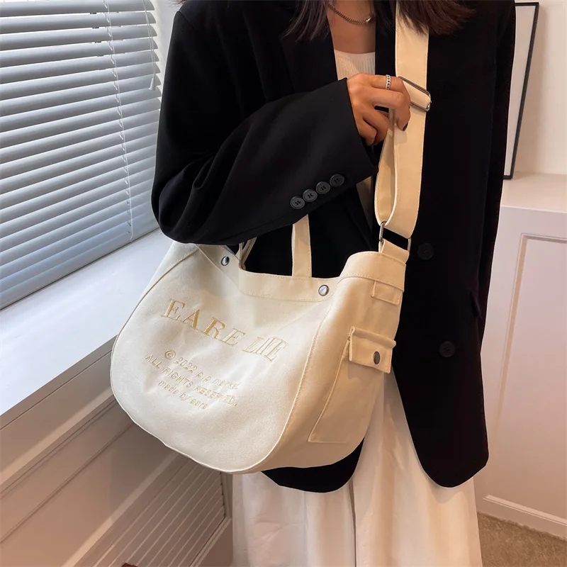 

Fashionable Large Capacity Tote Bag for Women Designer Luxury Crossbody Bag Ins Style Japanese Minimalist Daily Handbag