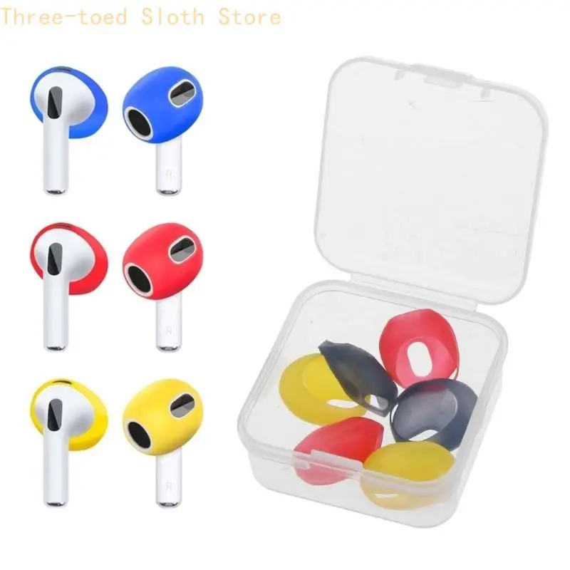 Bonbonfarbene Ohrstöpsel für Pods, 3 Ohrstöpsel, In-Ear-Ohrhörer, Ohrpolster, Kopfhörer-Abdeckungen, Ohrpolster, buntes Silikon – Detail 7