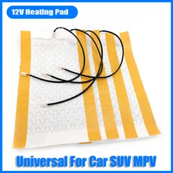 12V 4pcs 2 Set or 2pcs 1set 1pc Carbon Fiber Heated Seat heating Heater Pads Winter Warmer Covers Universal for Car Truck MPV