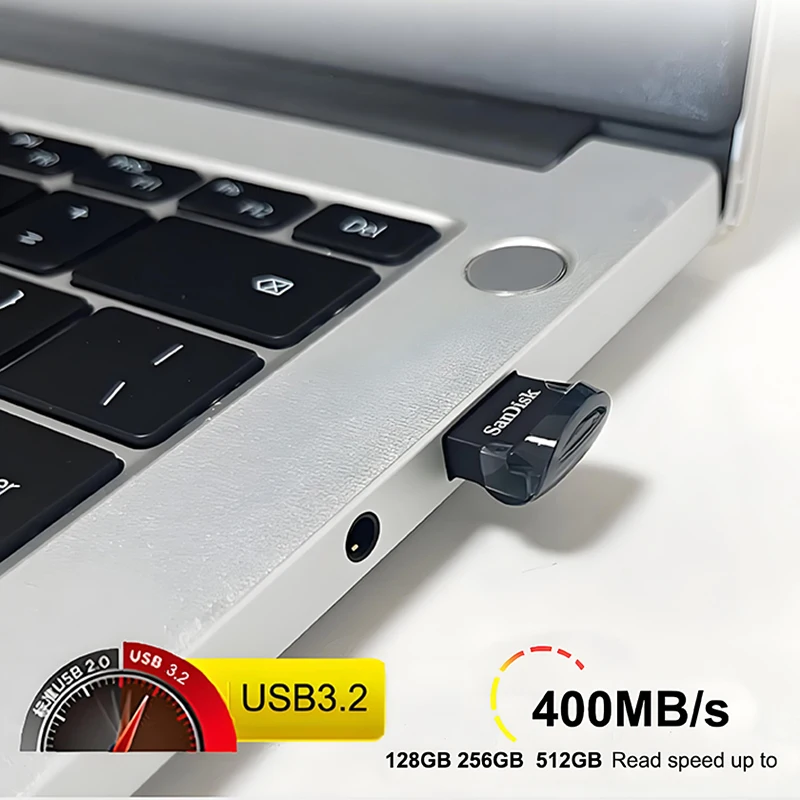 

Флеш-накопитель SanDisk CZ430 USB3.1 высокой скорости, до 400 МБ/с, миниатюрный, с функцией Plug and Stay, 32 ГБ, 64 ГБ, 128 ГБ, 256 ГБ, 512 ГБ