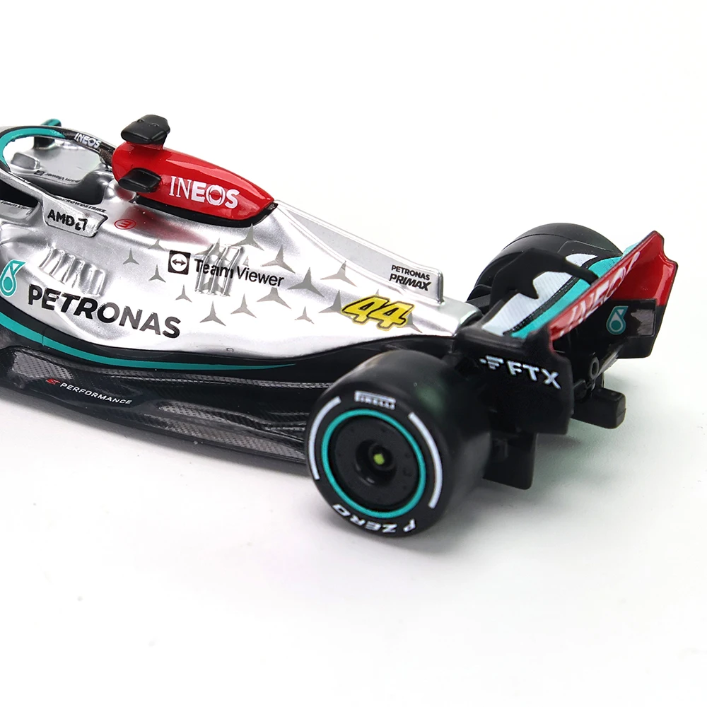 Bburago 1:43 2022 F1 Mercedes-AMG Team W13 #44 Hamilton #63 Russell Alloy Luxury Vehicle Diecast Cars Model Toy