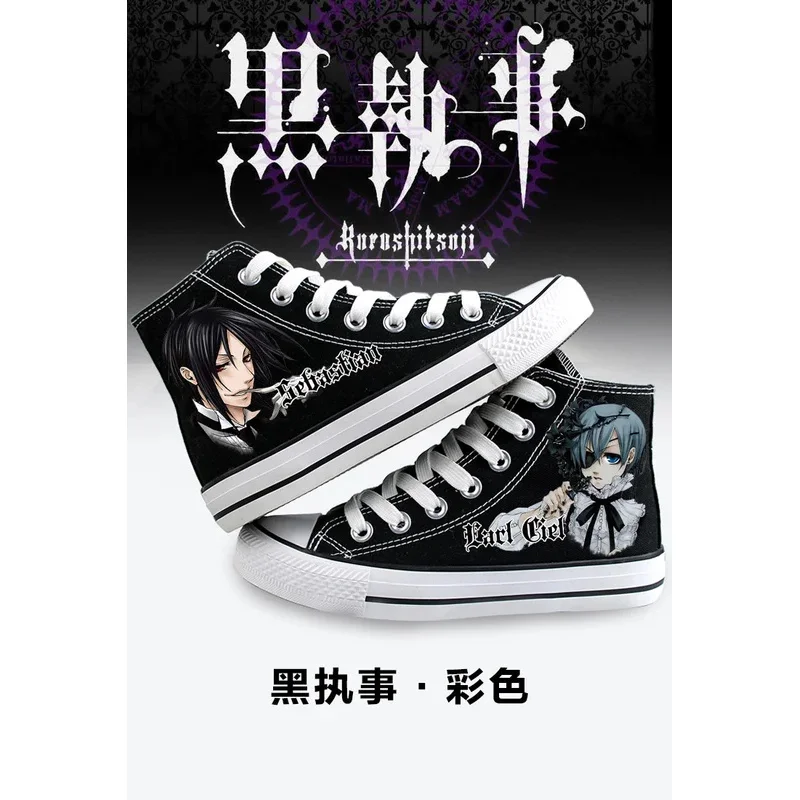 Black Butler cosplay Anime cartoon students high help canvas fashion shoes casual comfortable women and men college cos