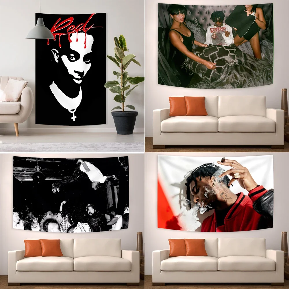 Playboi Hiphop Music Cartis Album Horizontal Tapestries 3×5FT Music Background Hanging Dormitory Party  Decoration  Bedroom Home