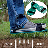 1pair Grass Spiked Gardening Walking Revitalizing Lawn Aerator Sandals Nail Shoes Grassland Garden Park Soil Loosening Tools