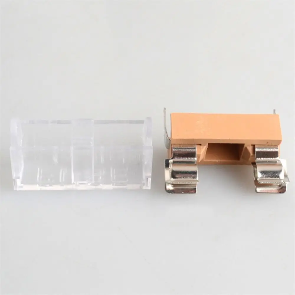 10Pcs/Set 5x20mm 6x30mm Glass Fuse Holder 6A 10A AC250V Fuse Holder With Cover Panel Mount High Breaking Capacity Fuse Base