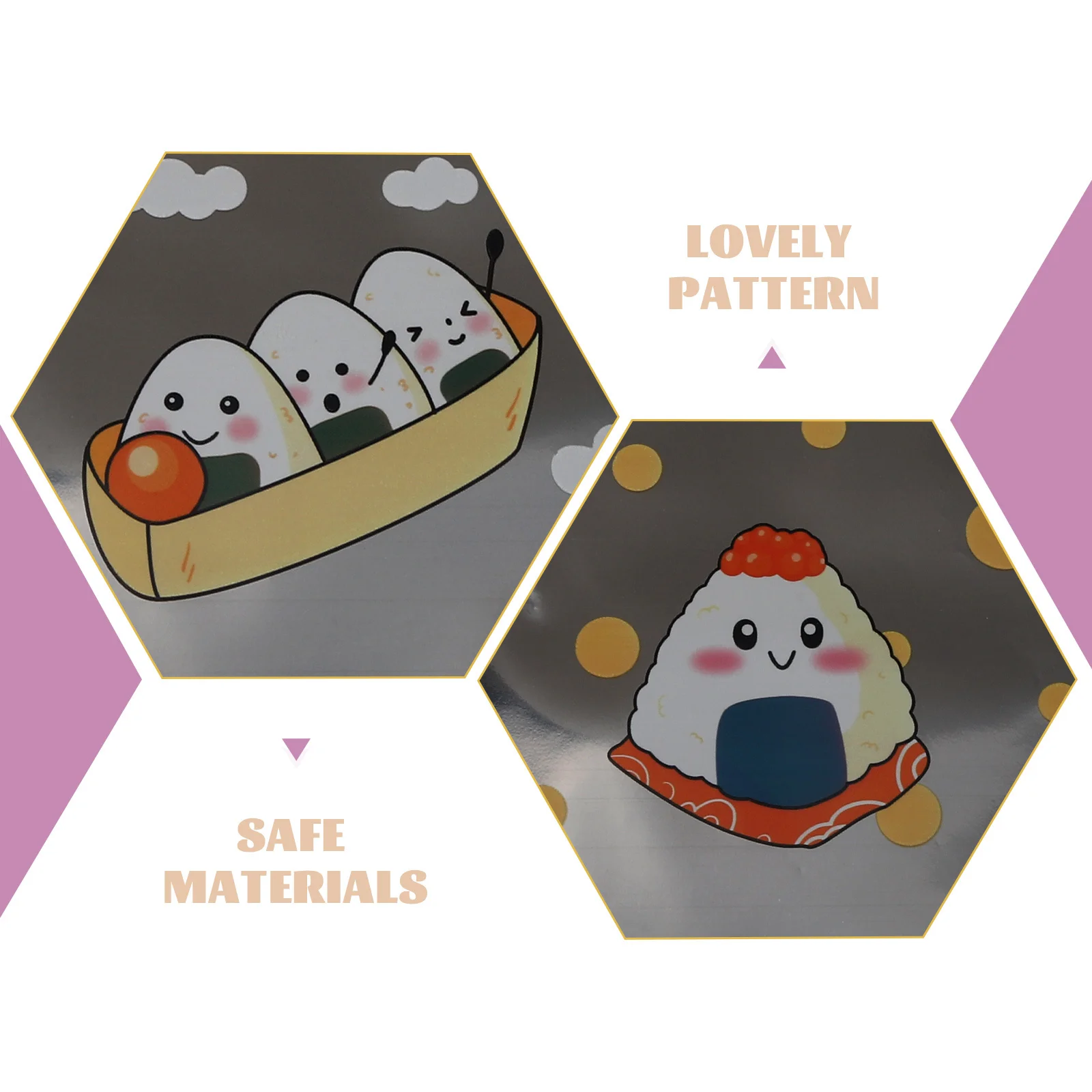 

50pcs Triangle Onigiri Wrappers Japanese Rice Ball Bags Sushi Packing Disposable Wrappers Bulk Cute Design
