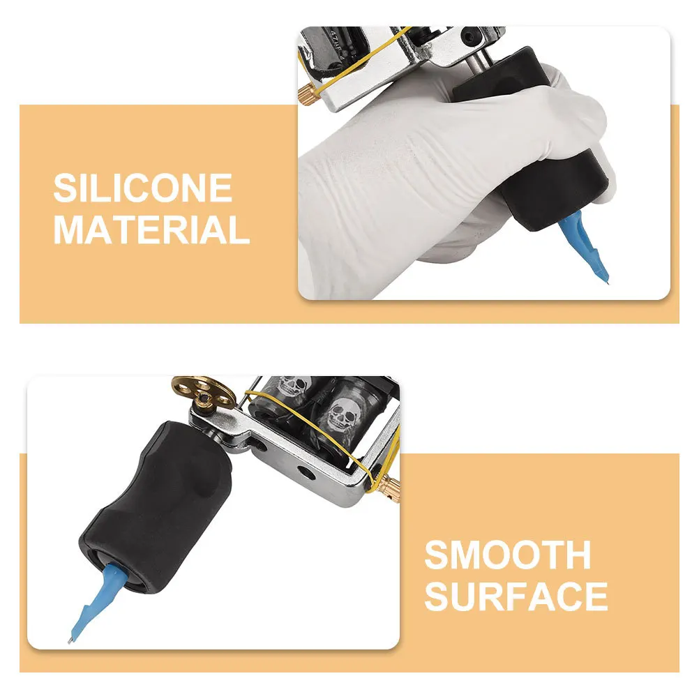 

1pc Silicone Handle Cover Anti-Slip Shock-Proof Durable Grip Cover For Tattoo Pen Sturdy Sleeve Wrap Protective Tattoo Tool