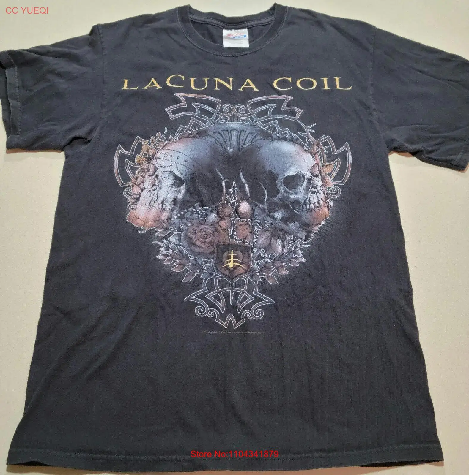 Lacuna Coil t shirt M Gothic Skulls band shirt 2008