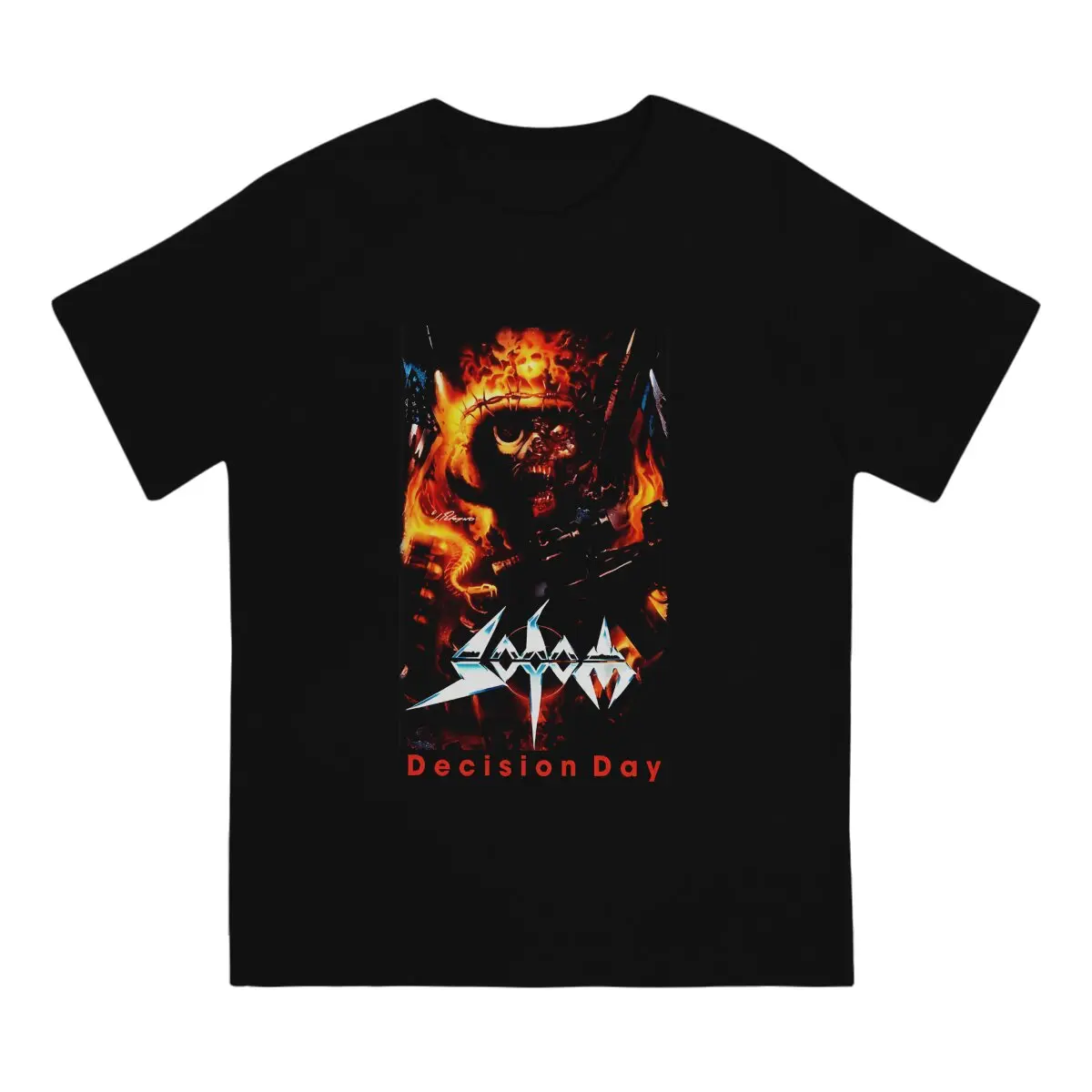 Sodom Creative TShirt for Men Rock Band Decision Day Round Neck Basic T Shirt Hip Hop Birthday Gifts Streetwear