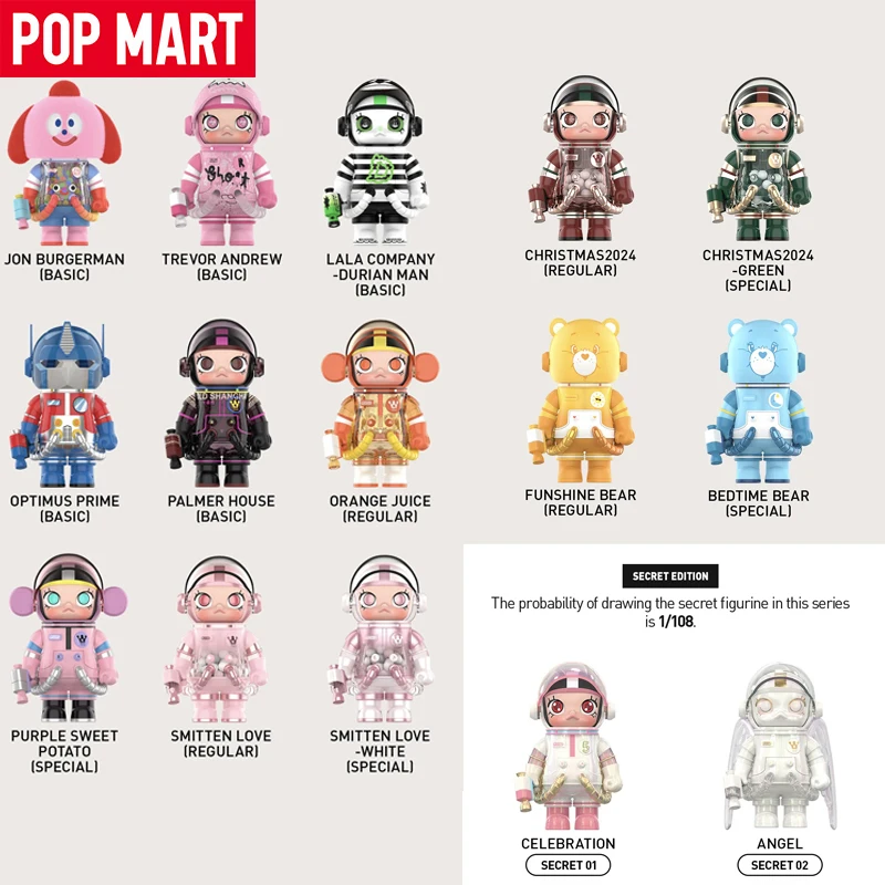 Officiële Merch POP MART Mega Space Molly 100% Serie V4 Blind Box Speelgoed Action Figure Mystery Box Molly V4.0 Collectible Model