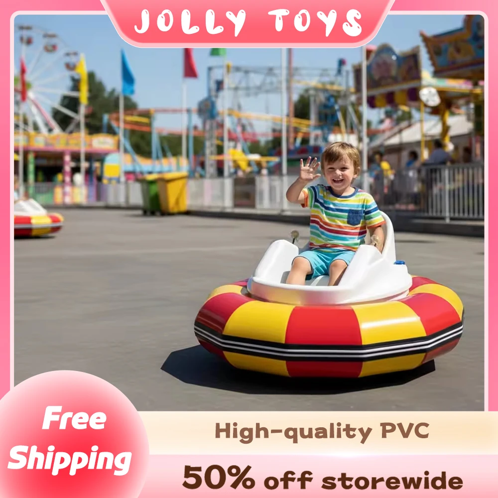 

Детский электрический бампер-кар с поворотом на 360 градусов, надувной, на аккумуляторе, со светодиодами, пультом ДУ и музыкой