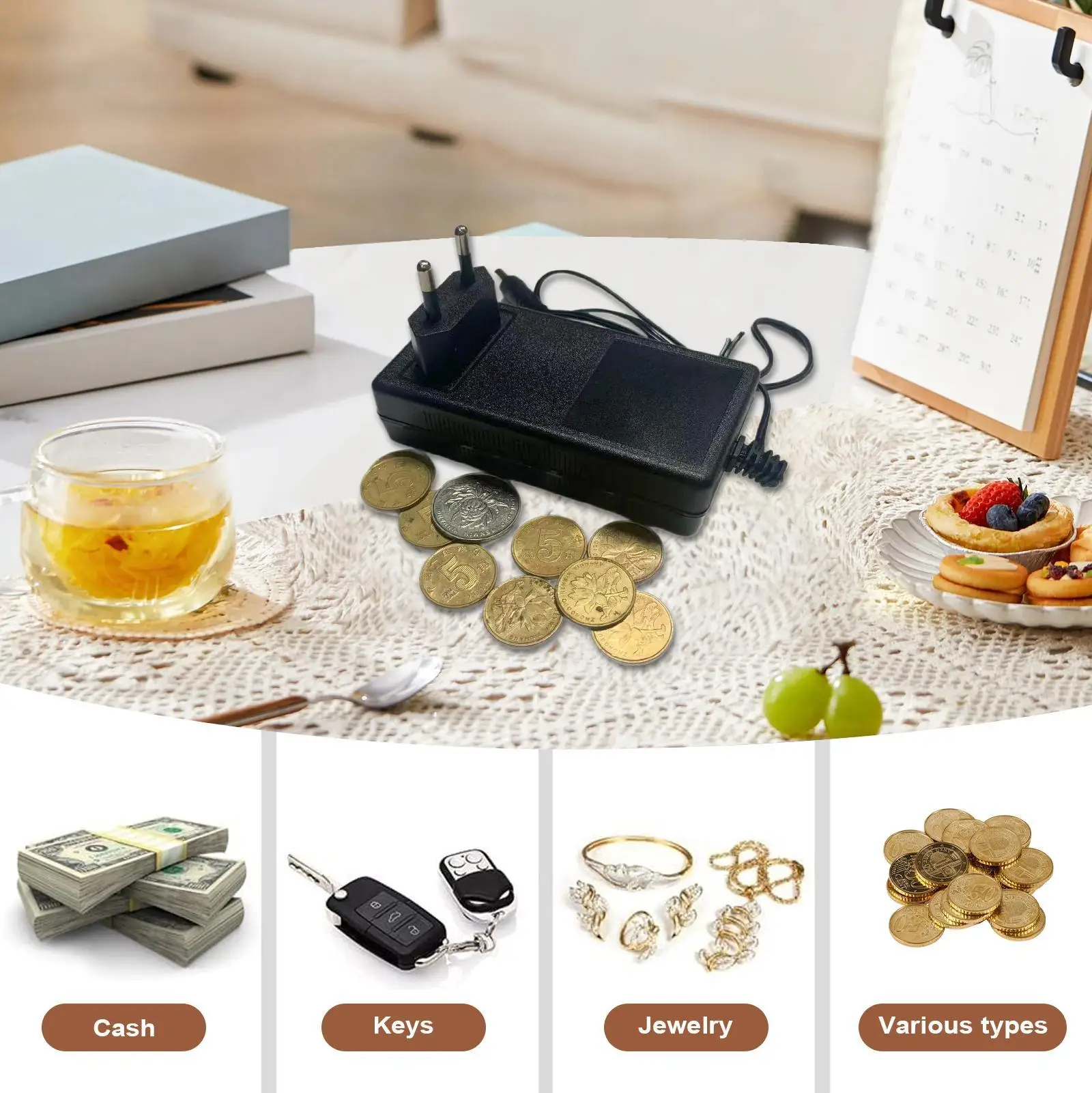 Disguised charger storage box portable safe Secret Hiding Containers Charger Shape Hiding Container for travel home office