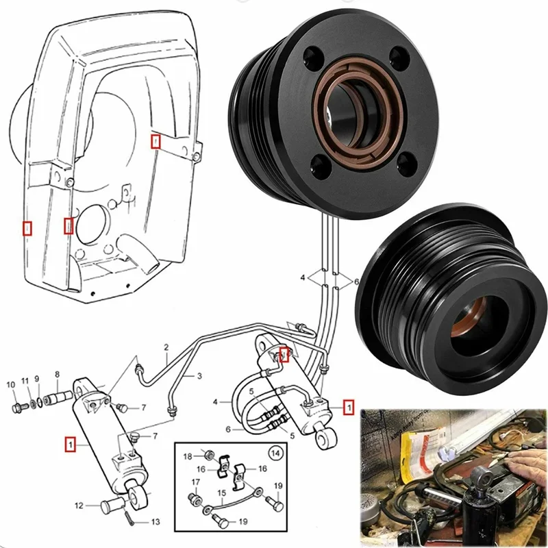 لفولفو بنتا 0872837 0768665 متوافق 3860881 طقم تصليح غطاء نهاية الأسطوانة المختومة مسبقًا #4