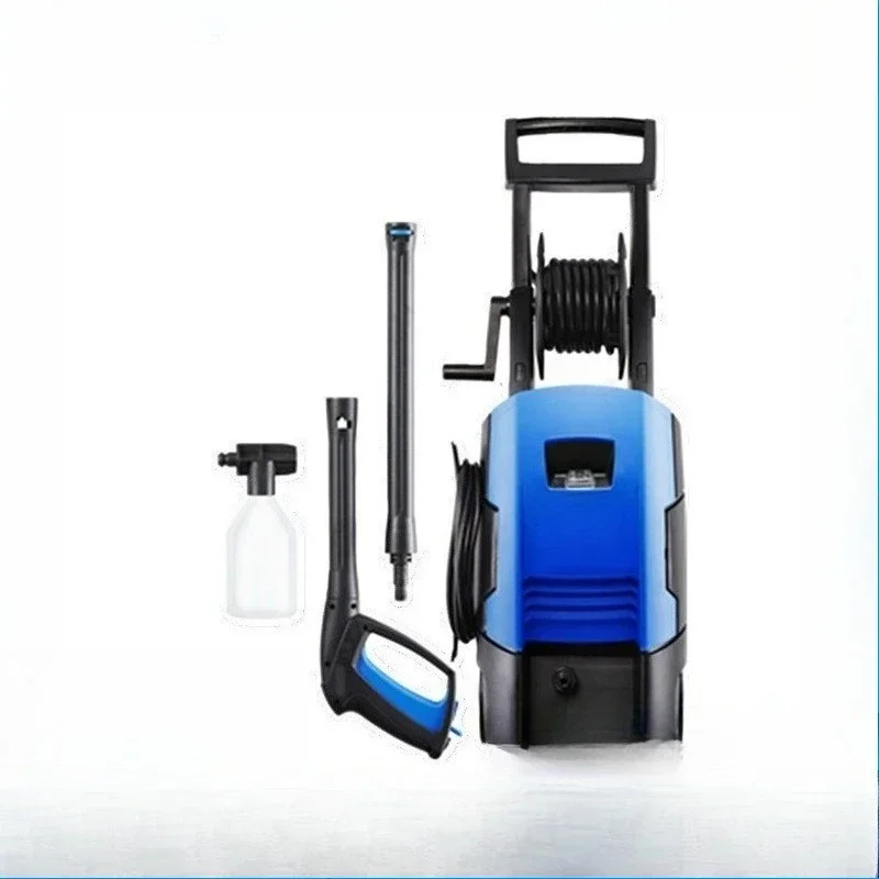 Pressure washer for easy storage of guns, spray guns, nozzles and foam sprayers
