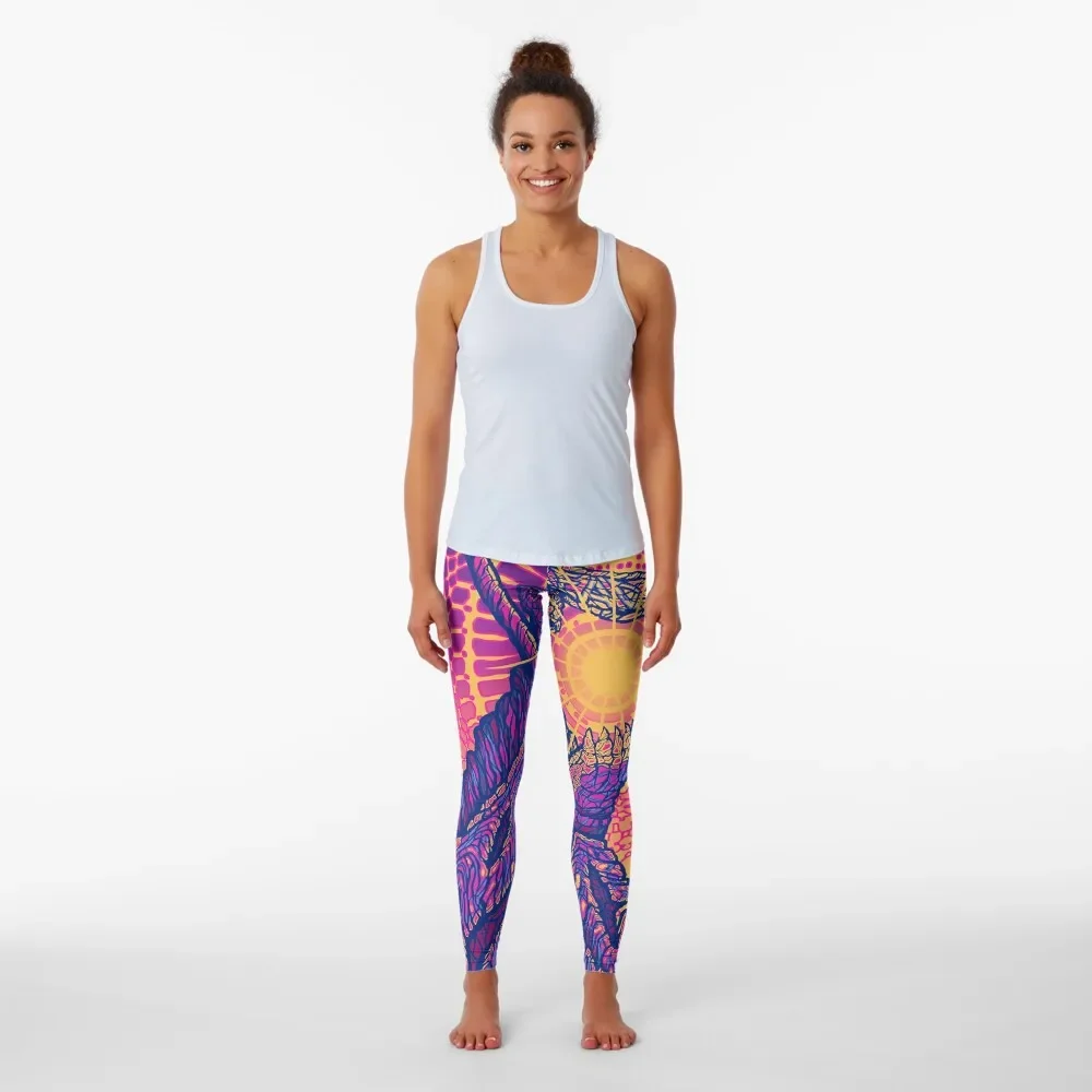 Artwork Panic Red Rocks Morrison Amphitheater Leggings Training pants Women's tights gym womans Womens Leggings