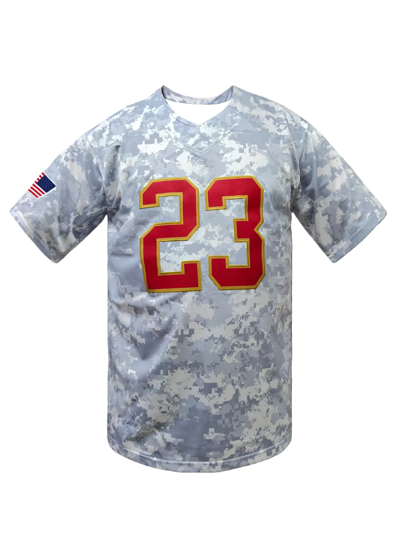 Fashion Men's Camo Football Jersey #23 Rugby Jersey Sports Tops Breathable Athletic Tees Training Quick-dry Sweatshirt Moto