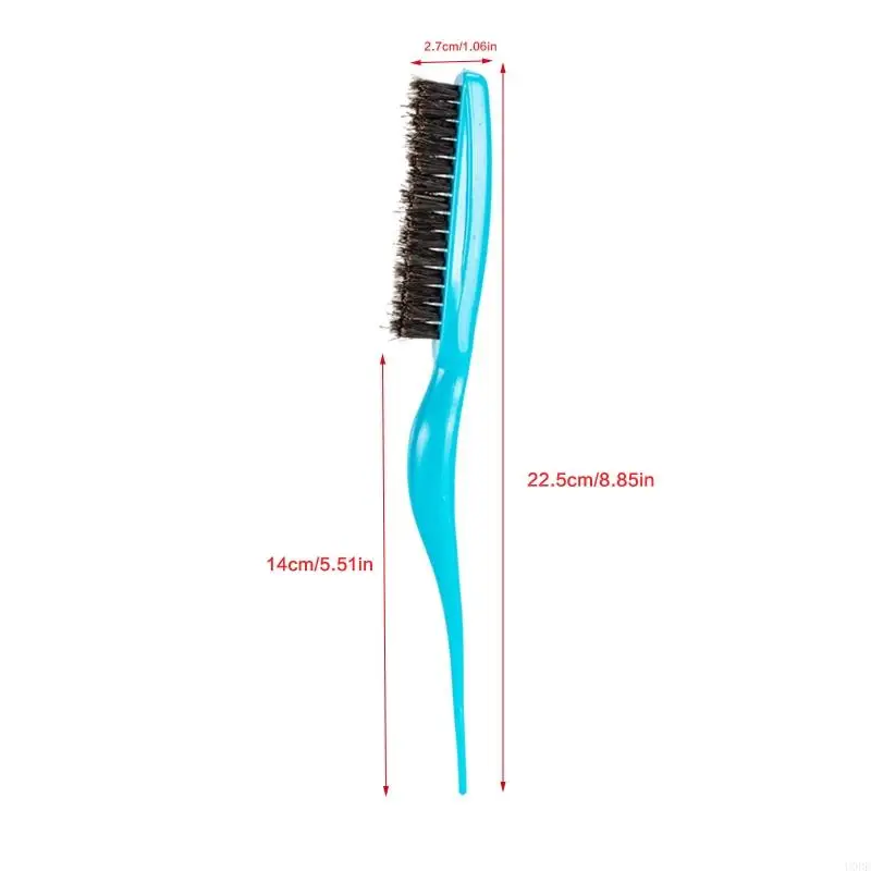 U0DE Escova cerdas javali, pente três fileiras com escolha cauda rato para seccionamento cabelo