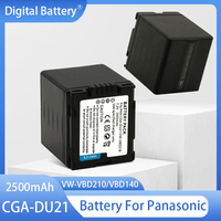 CGA-DU21 VW-VBD210 Battery 2500mAh Rechargeable Batteries For Panasonic NV-GS330 GS400 GS500 MX500 PV-GS90 CGA-DU12/DU14 Camera