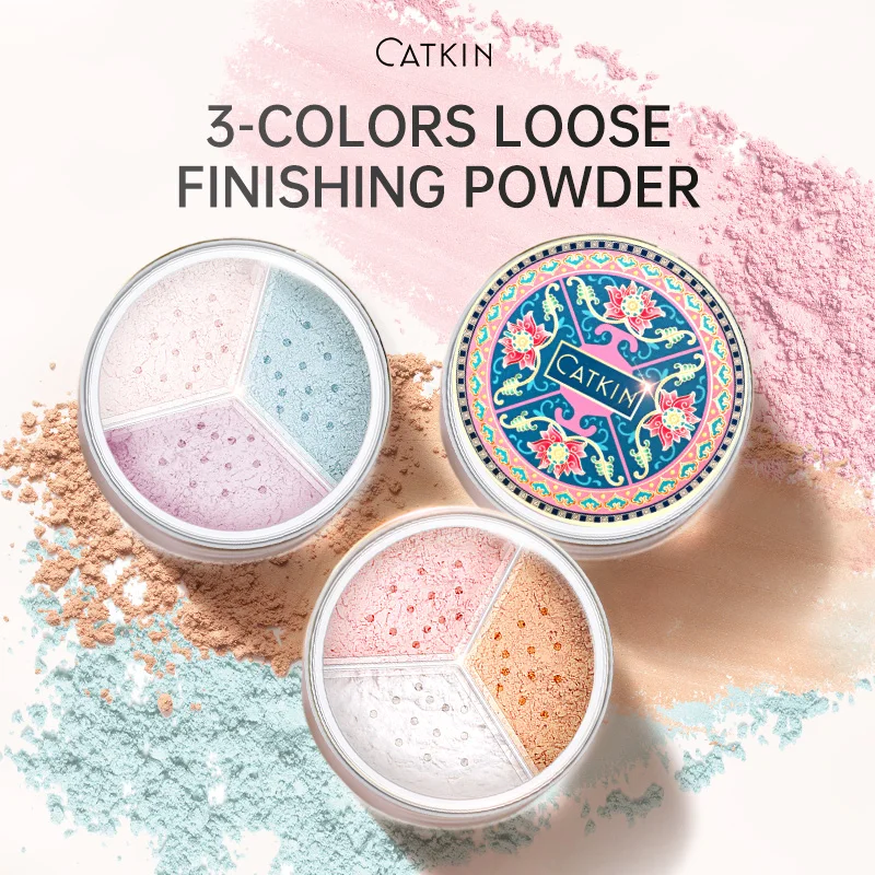 

CATKIN Makeup Loose Setting Powder, Oil Control Poreless Face Powder Suitable for All Skin Tones and maintain matte and natural