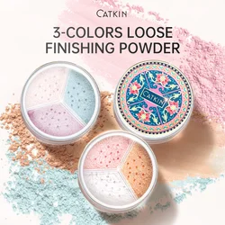 CATKIN Makeup Loose Setting Powder, Oil Control Poreless Face Powder Suitable for All Skin Tones and maintain matte and natural