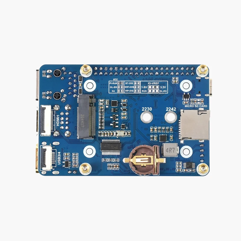 Mini carte d'extension CM4-IO-BASE-B est applicable au Module de calcul Raspberry Pi CM4, Kits de boîtier version complète alimentation US/EU