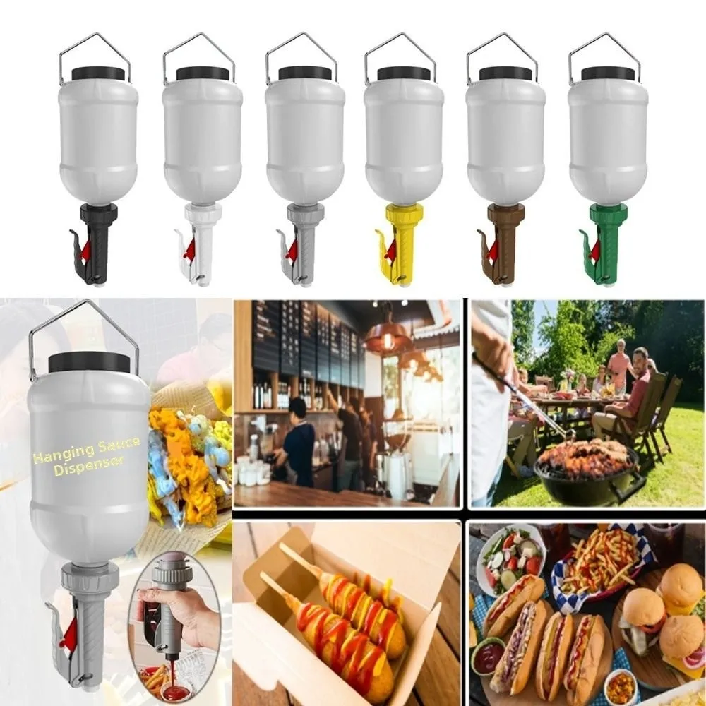 Plastic Sauce Squeezer Refillable Hanging Design Salad Dressing Bottle 480ml Portable Coffee Bottle Dispenser For Hamburger
